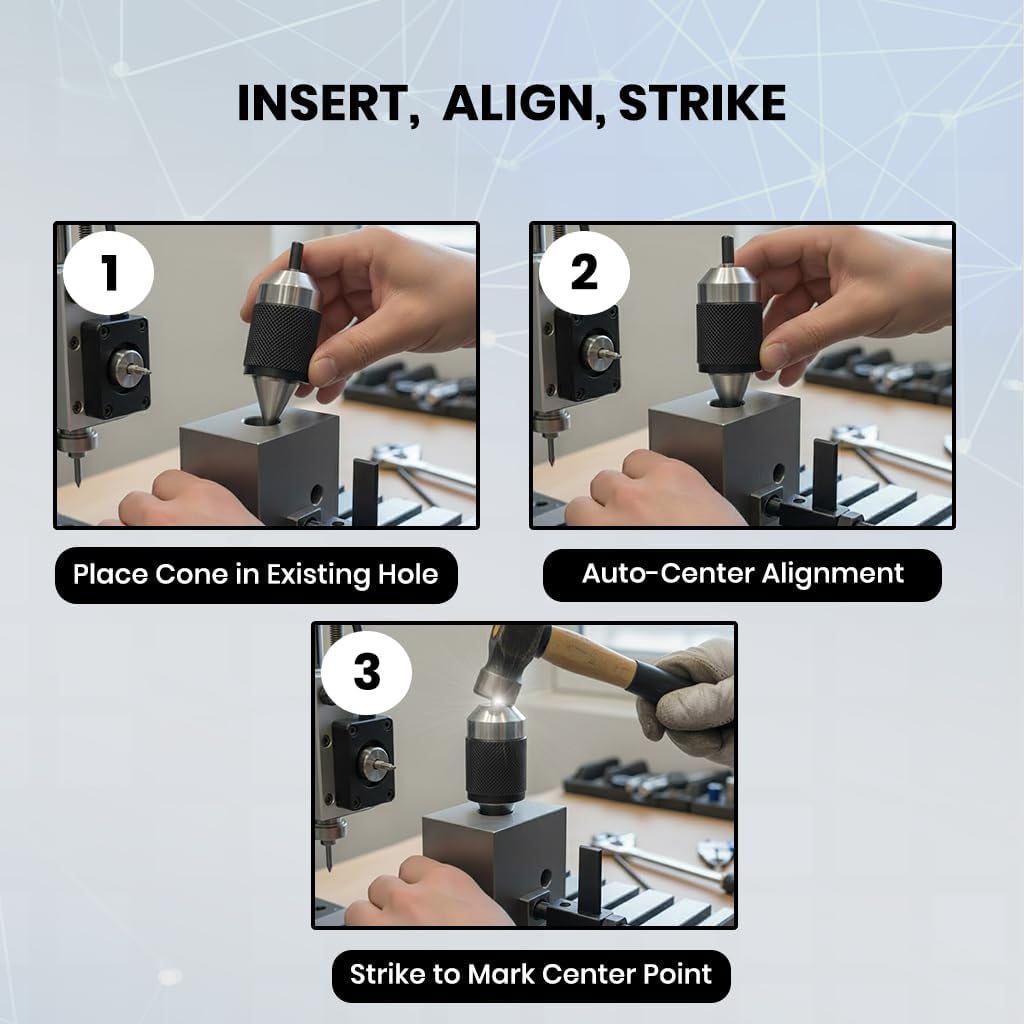 Hardened pin Universal Transfer Punch Center Aligner Punch Machine Tools (Set of Both)