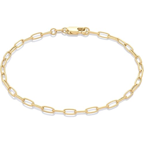 Amazon Essentials 14K Paperclip Chain Bracelet
