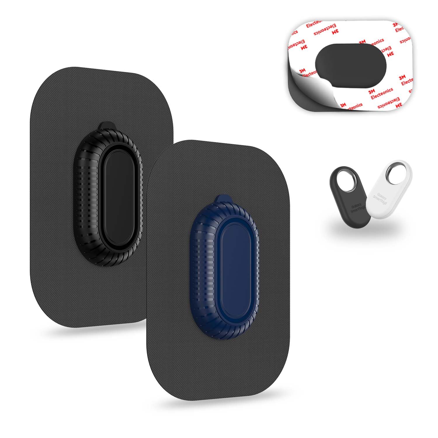 [2-Pack] Case for Galaxy SmartTag2 Fabric Holder | Secure & Discreet, Full Protection Galaxy Smart Tag 2 Holder with 3M Adhesive Sticker for Luggage,