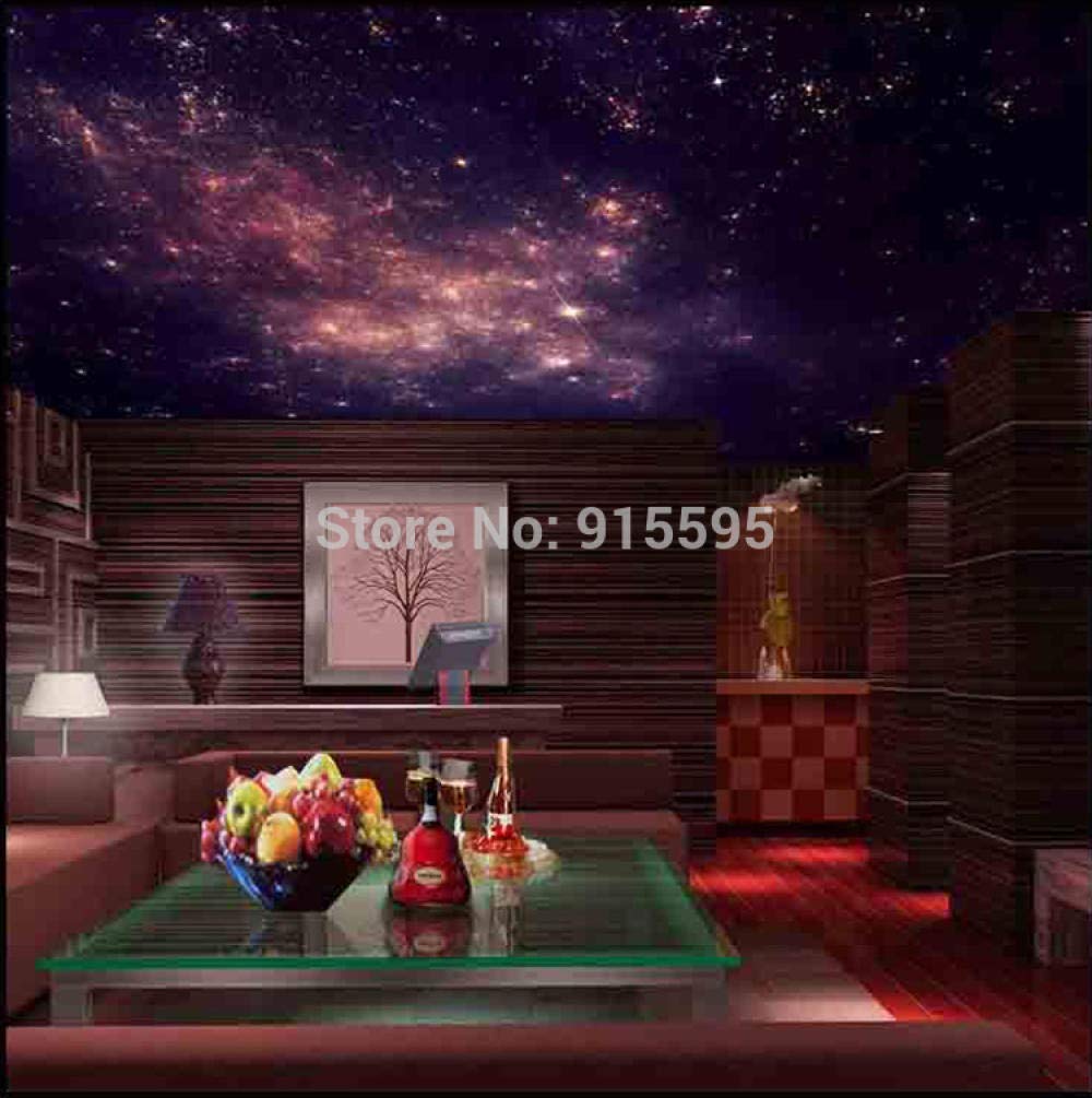 Fresque murale personnalisee 3D espace etoile revetement haut de gamme plafond