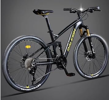 New Full Suspension Mountain Bike 700c 24/27/30 Speed 26/27.5" Mountain Bike Soft Tail Medium Suspension MTB Aluminum Alloy Frame Hydraulic Disc Brake Suspension Fork with Lockout Suitable for