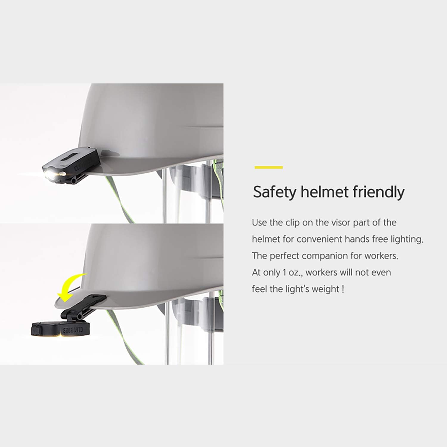 Claymore Capon 40B Tan Clip-On Cap Light – USB-C Rechargeable 230LM LED Headlamp | 3 Light Modes 180° Adjustable Beam IP54 Water Resistant Up to 12 Hrs Runtime for Camping, Running, Outdoor - Image 8