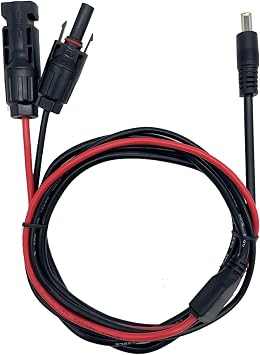 Solar Panel Connector to DC 8MM Adapter Cable, Compatible with Solar Connector Solar Generator Portable Power Station and Solar Panel