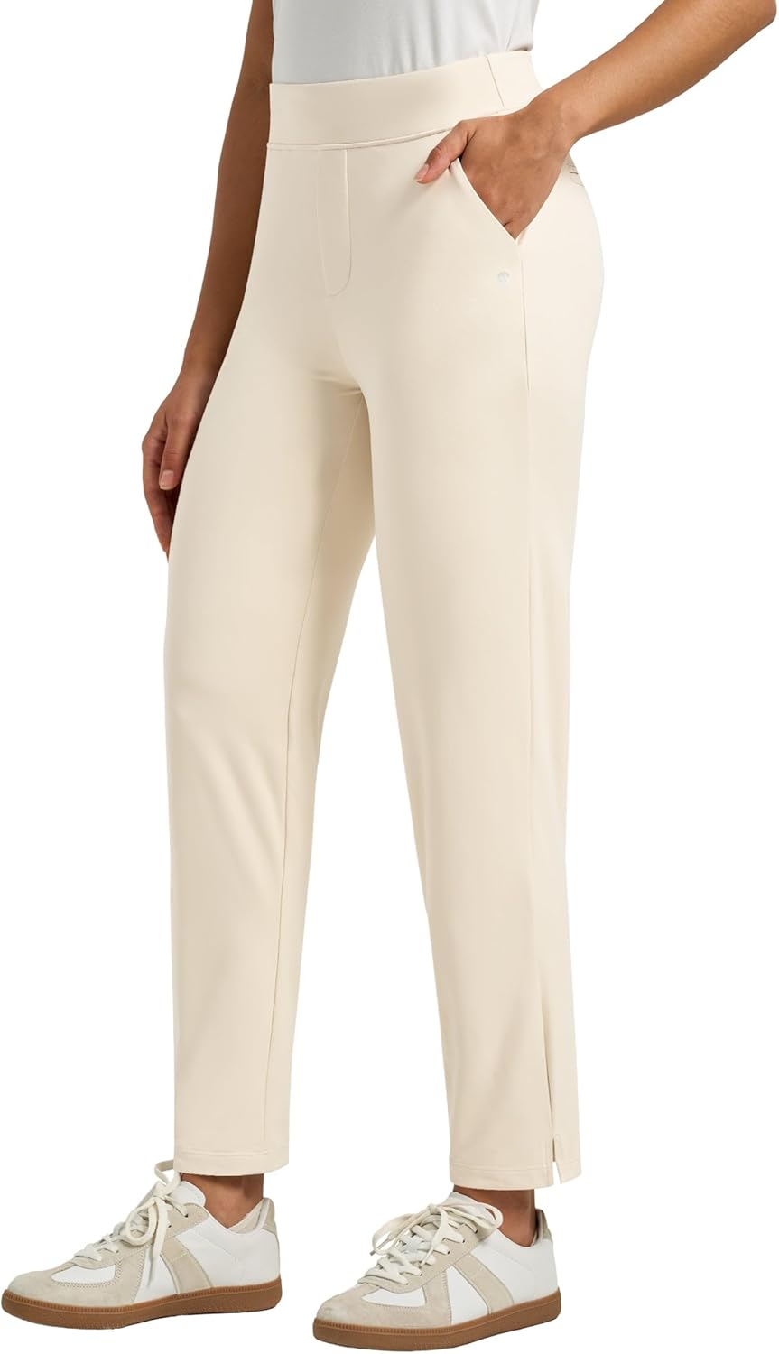 Willit Women's Golf Pants Ankle Travel Stretch Petite Pants for Casual Dress Work with 2 Pockets