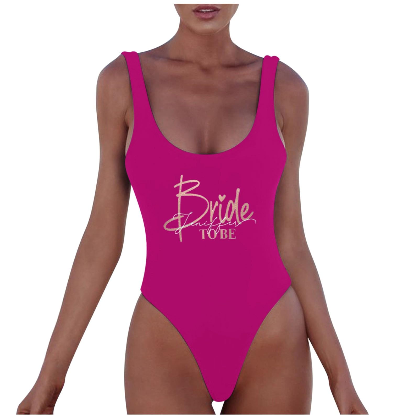 Damski zestaw bikini modny strój kąpielowy z nadrukiem litery seksowne stroje kąpielowe bez rękawów bez pleców, fioletowy, S