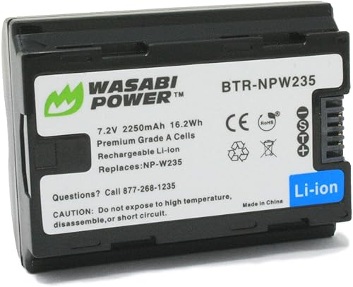 Wasabi Power Batería para Fujifilm NP-W235 y compatible con Fujifilm X-H2S, GFX 50S II, GFX 100S, X-T4 y VG-XT4 Vertical Battery Grip