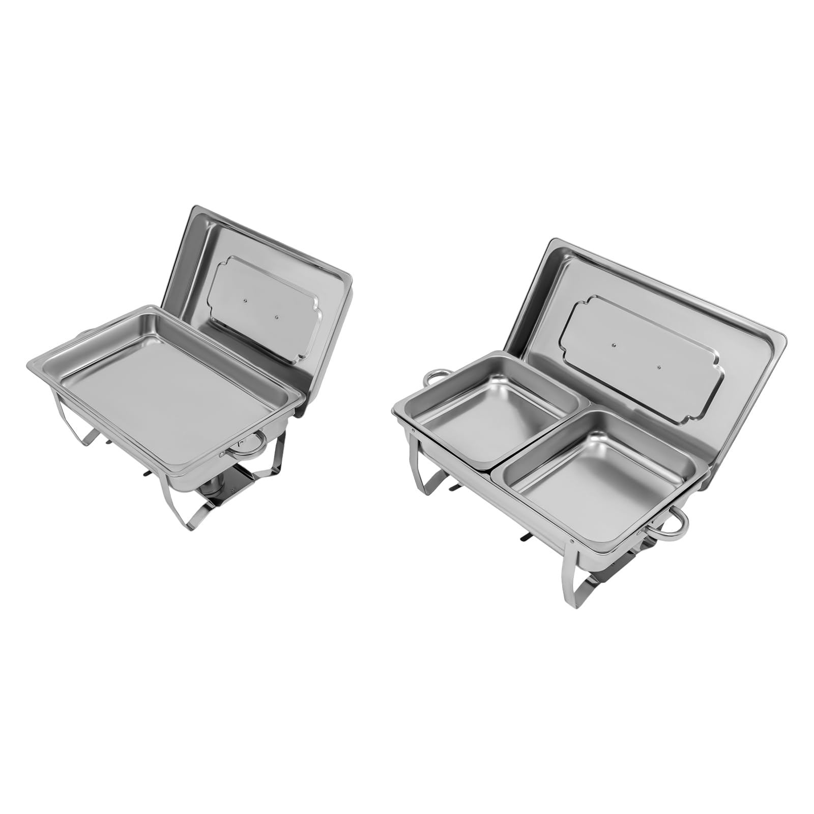 Chafing Dish, set di 2 scaldavivande Chafing Dish Buffet, in acciaio inox, per catering buffet e feste