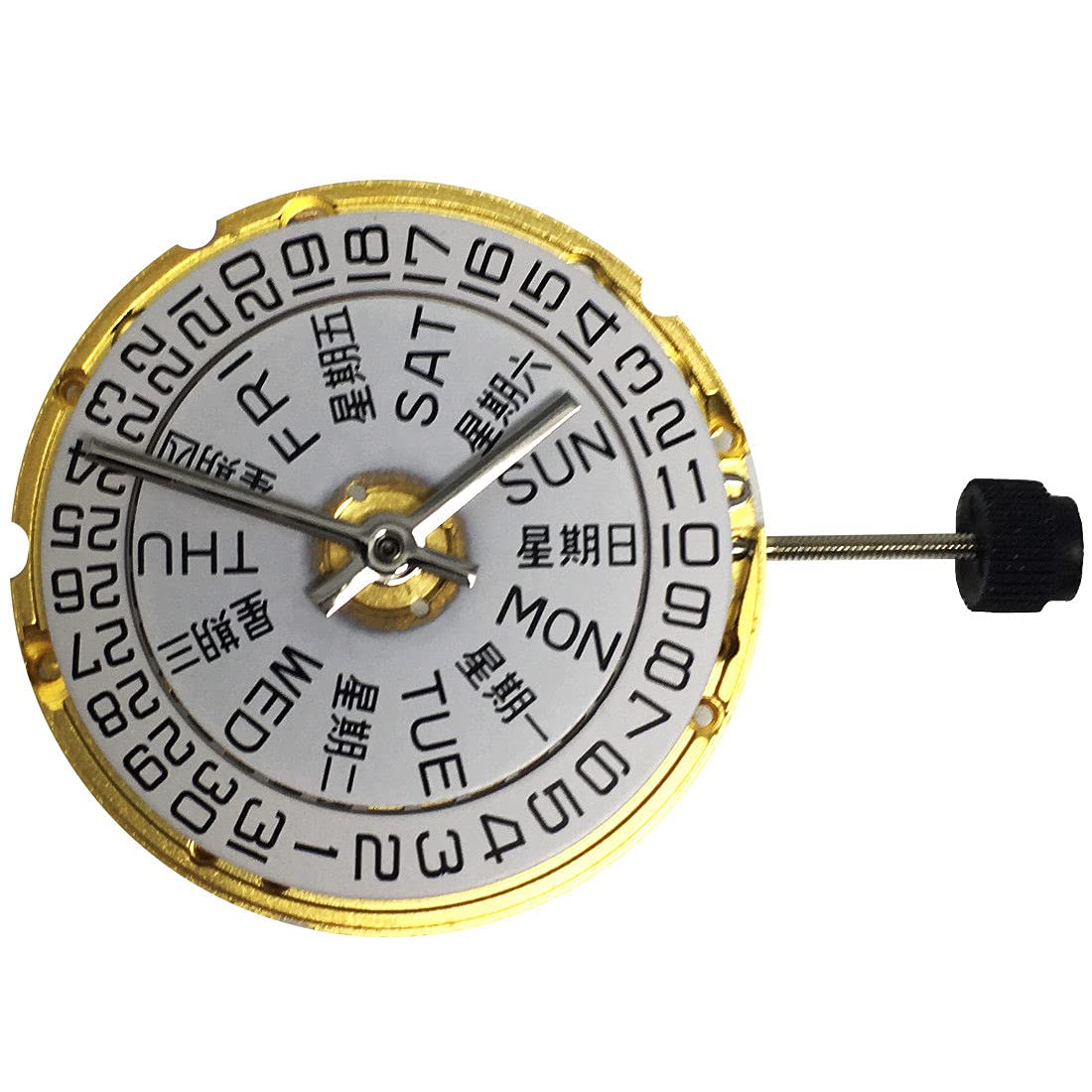 CHICHIYANG Weiß/Gold, Automatikuhr, Uhrwerk, Kupferstahl, Material, analog, bei 3 Uhr, Datum, Uhrwerk, Uhrwerk, Zubehör für ETA 2836-2