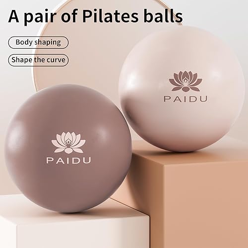 Miniatura 2 de Pelota de pilates con núcleo de 10 pulgadas, antiexplosión y antideslizante, apta para pilates, yoga, entrenamiento de núcleo, terapia física,