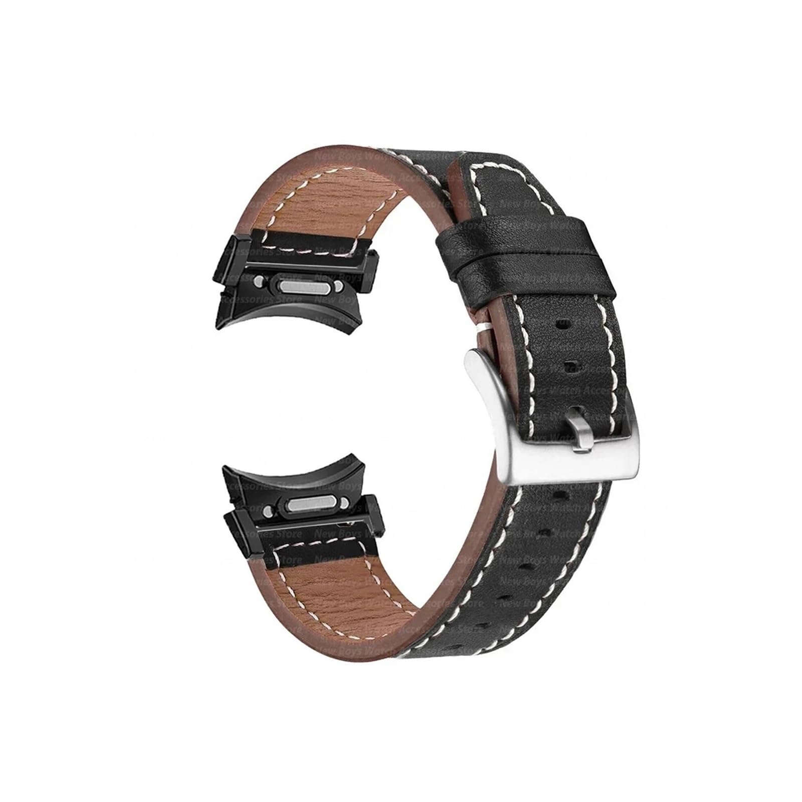 Bracelet en Cuir véritable pour Galaxy Watch 6/5/4 l'élégance sans interstice