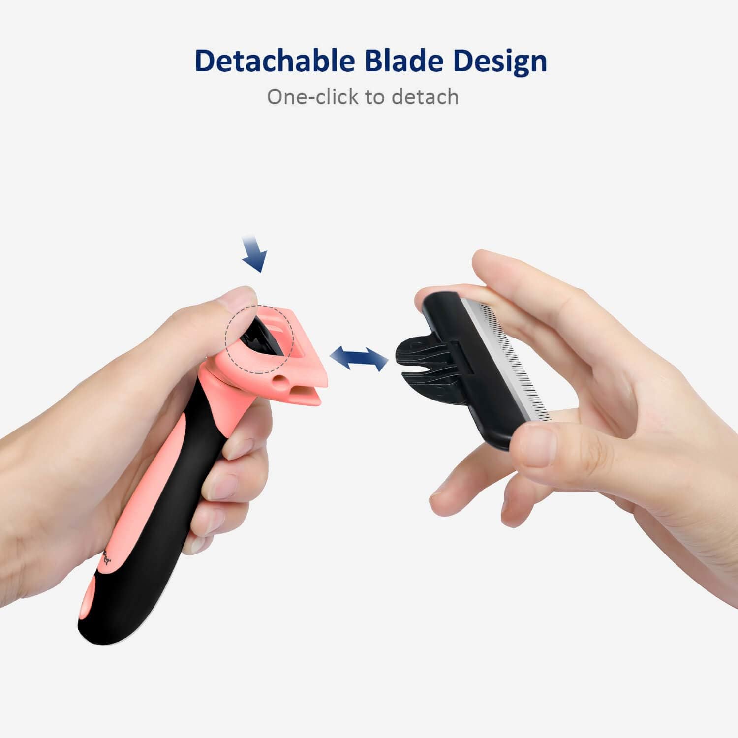 WePet Cat Dog Shedding Tool, Pet Deshedding Brush, Professional Grooming for Short Medium Long Hair Cats and Dogs, Effectively Reduce Shedding by Up to 95%, Brick & Black