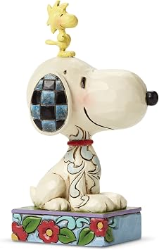 Enesco Peanuts Collection by Jim Shore Snoopy and Woodstock My Best Friend Personality Pose Figurine- Stone Resin Hand Crafted Painted Collectible Peanuts Snoopy Figurines Home Decor Statue, 5 Inch