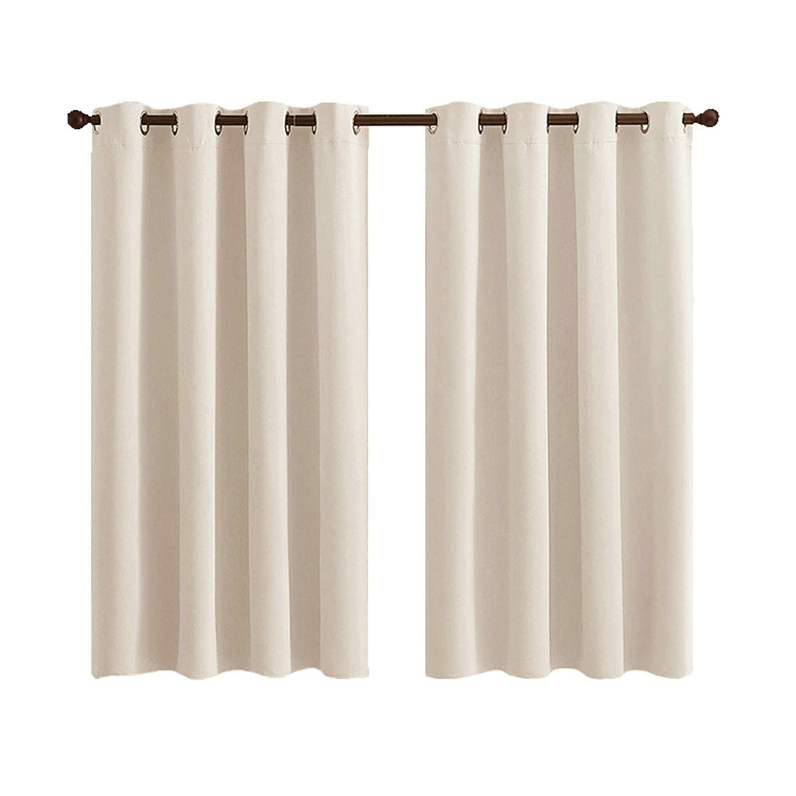Gualiy Izolacja termiczna zasłony zaciemniające z filtrem przeciwsłonecznym, jednolity kolor zasłony do sypialni okno 140 x 223 cm beżowe zasłony okienne do salonu