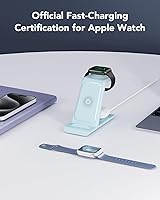 Vista 38 de HATALKIN Estación de carga inalámbrica 3 en 1 compatible con Apple Products Cargador de múltiples dispositivos para Apple Watch Ultra 11 10 9 8 7 SE
