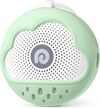 Dreamegg White Noise Machine - Portable Sound Machine Baby with Safe Silicone Cover, Features Powerful Battery, 21 Soothing Sound, Noise Canceling for Sleeping, Baby Registry Gift, NurseryGreen