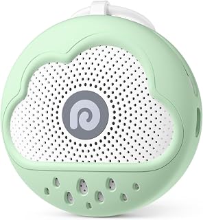 Dreamegg White Noise Machine - Portable Sound Machine Baby with Safe Silicone Cover, Features Powerful Battery, 21 Soothing Sound, Noise Canceling for Sleeping, Baby Registry Gift, Nursery(Green)