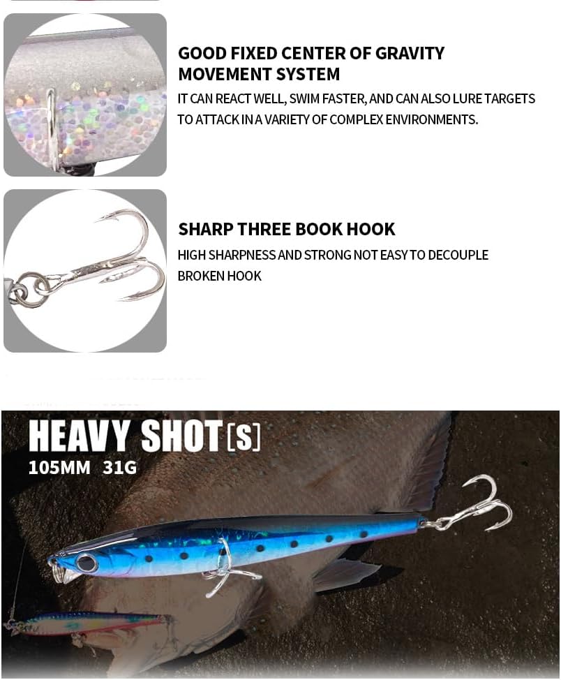 3pcs Boxed Premium Set Fishing Lure Long Cast Mino Ocean Lake Submersible Lure
