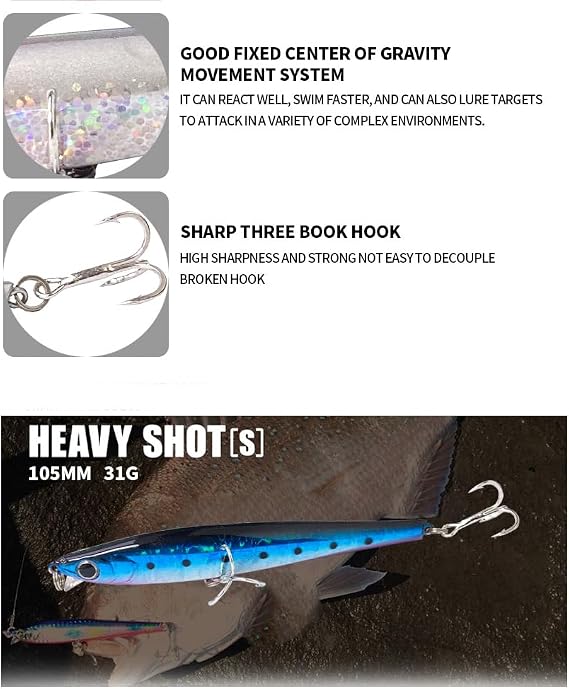 3pcs Boxed Premium Set Fishing Lure Long Cast Mino Ocean Lake Submersible Lure