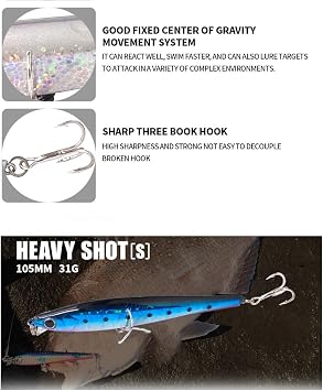 3pcs Boxed Premium Set Fishing Lure Long Cast Mino Ocean Lake Submersible Lure