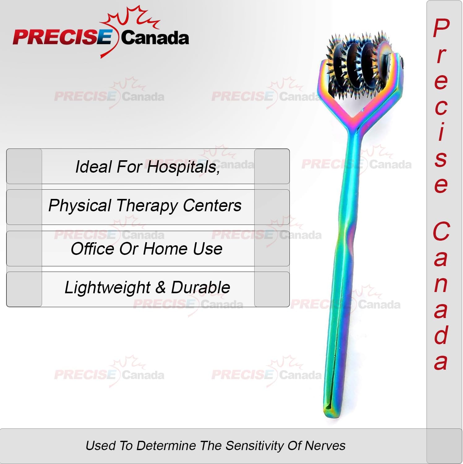 Wartenberg Pinwheel, 4 Heads Pin Wheel Rainbow Color