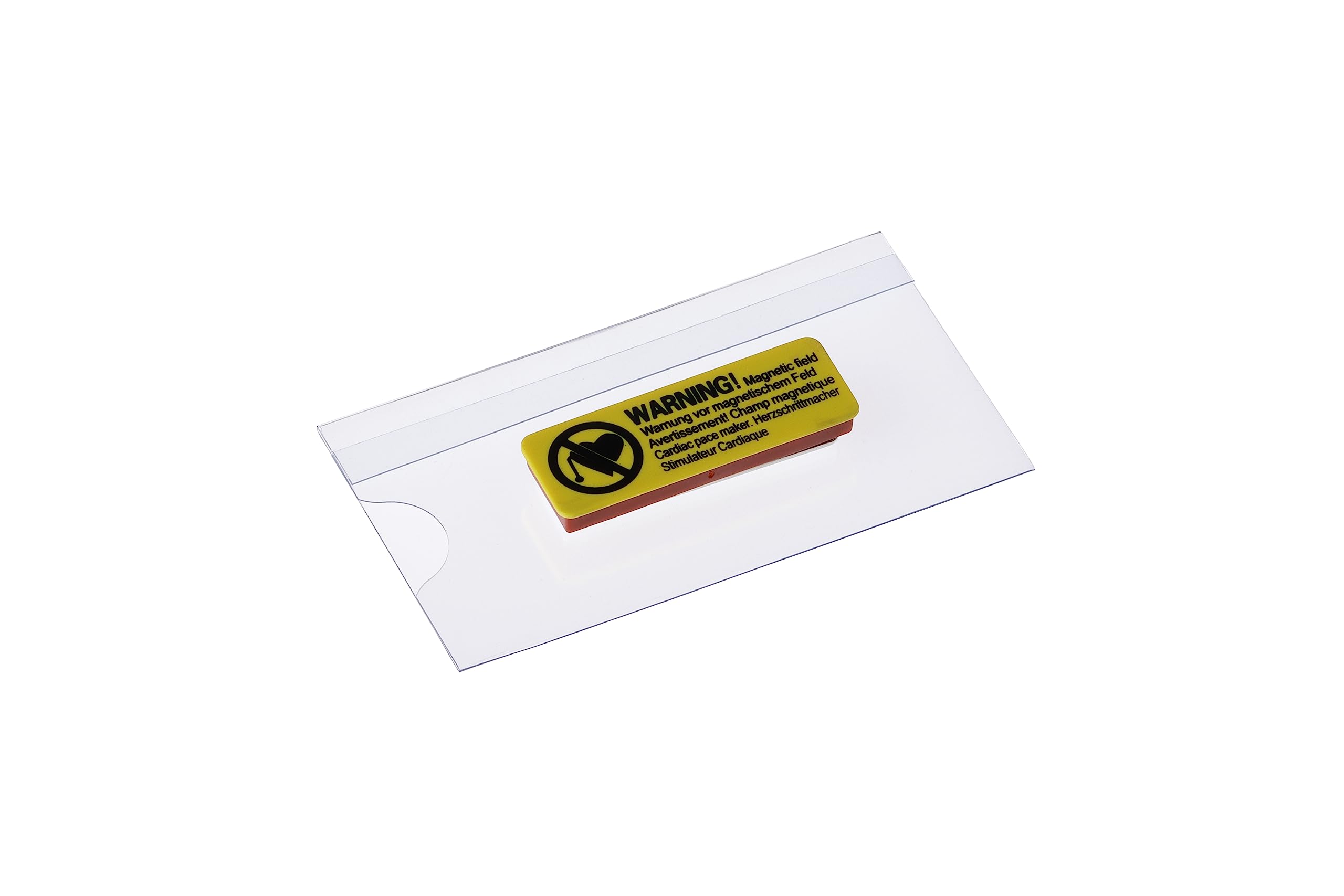 EUROPEL Porta badge magnetico 75x40 mm bianco confezione da 24