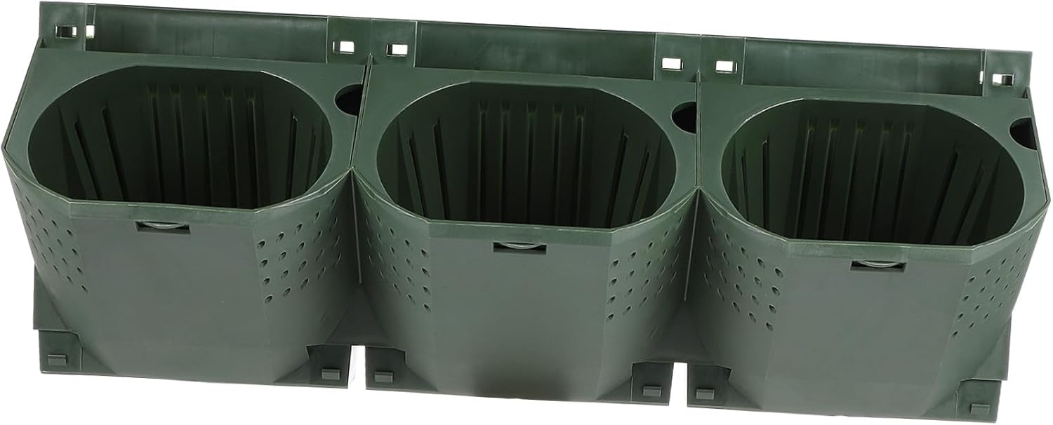 Stackable Vertical Wall Planter with Drainage Pots for Indoor Outdoor Balcony Garden Apartment Patio Fence Use Green