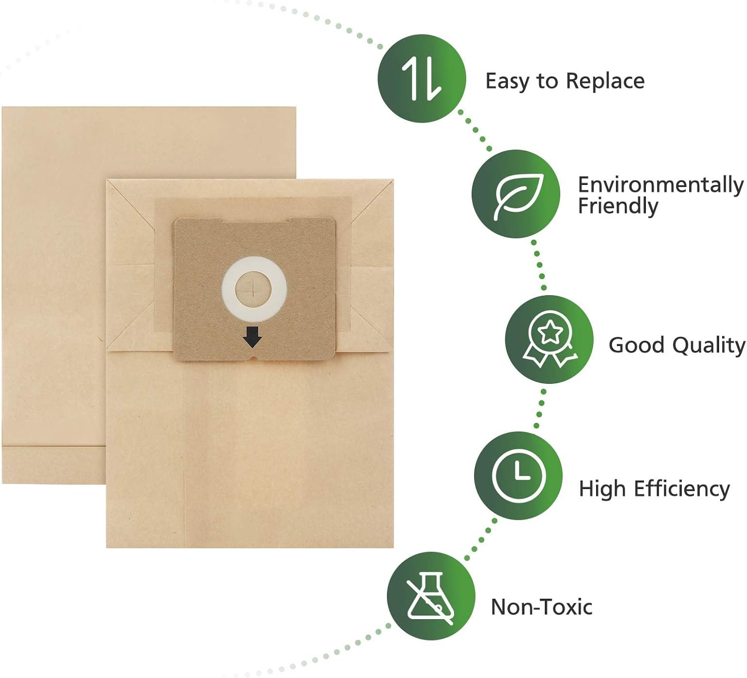 10 Pack 4122 Vacuum Bags Replacement for Bissell Zing Canister Vac