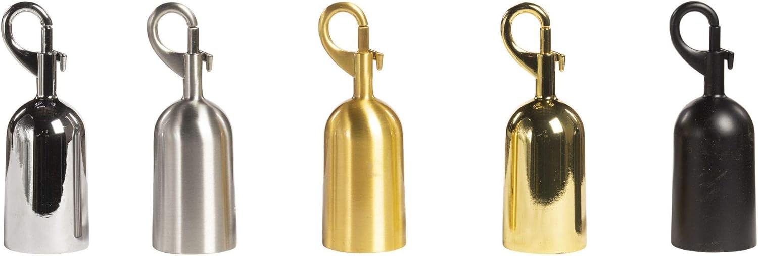 Montour Line Velvet Hanging Stanchion Rope Foam Core, 6 Foot Black Rope with Polished Stainless Steel Snap Ends