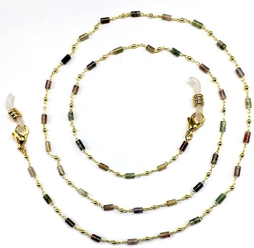 Miniatura 5 de Cadenas de gafas hechas a mano Retenedor de gafas con cuentas Soporte de correa de gafas con cuentas de piedra natural Retenedor de gafas