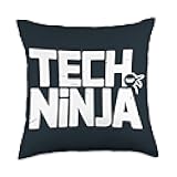 Tech Support Computer Geek | Tech Ninja | Funny IT Guy Throw Pillow
