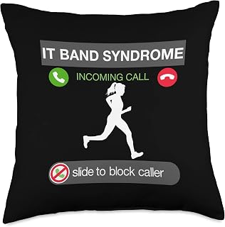 Funny Running IT Band Syndrome Injury Calling Female Runners Throw Pillow