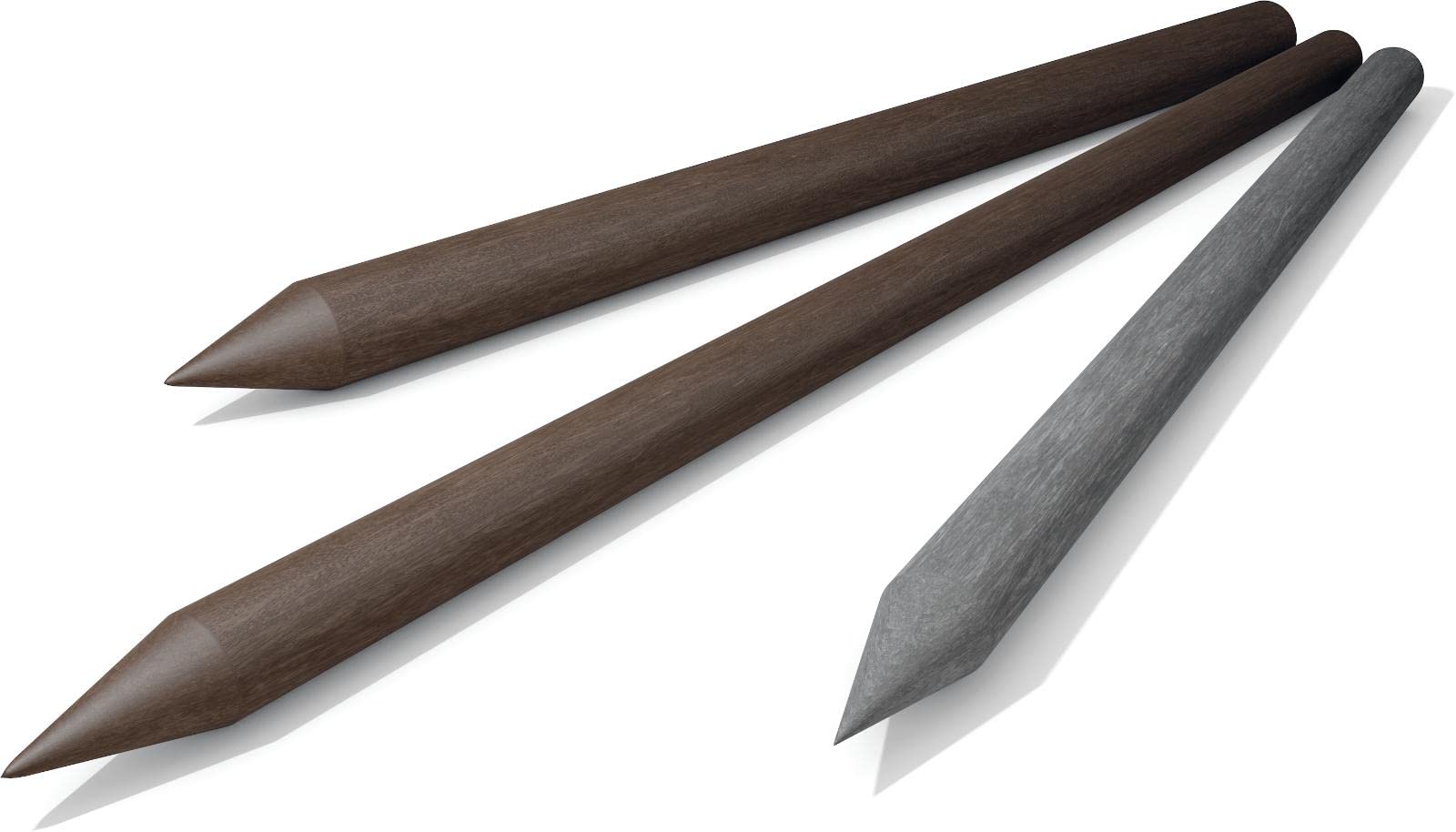 20er Pack Rundpfosten Ø 4,5 cm Länge 85 cm, Garten Zaun Teichbau