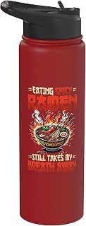 Eating Spicy Ramen Still Takes My Breath Noodle Foodie Stainless Steel Insulated Water Bottle