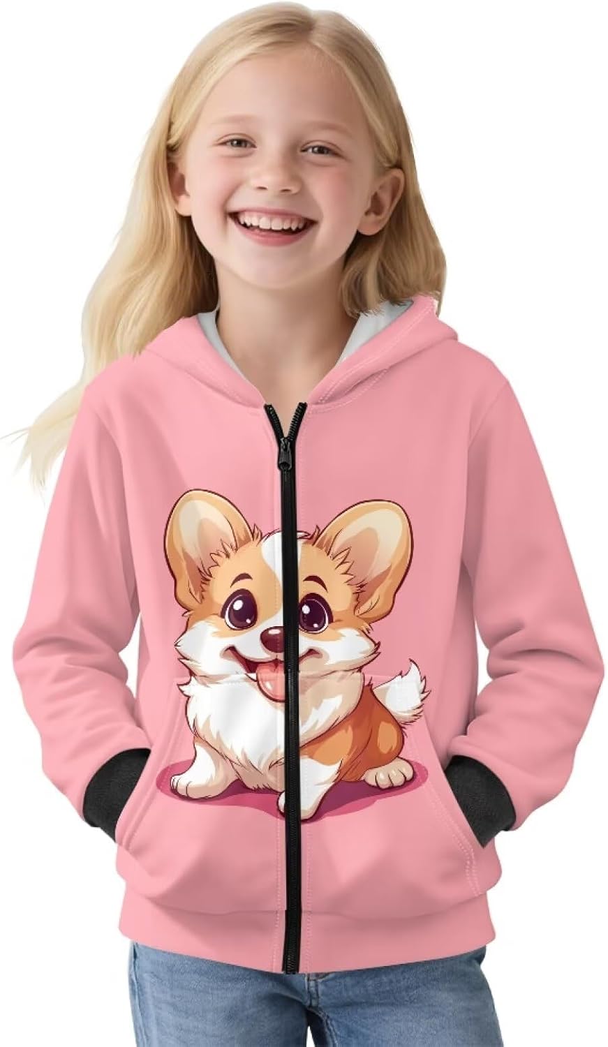 Ystardream Full Zip Up Hoodie for Girls Sweatshirt Fleece Hoody Pullover Fall Jacket