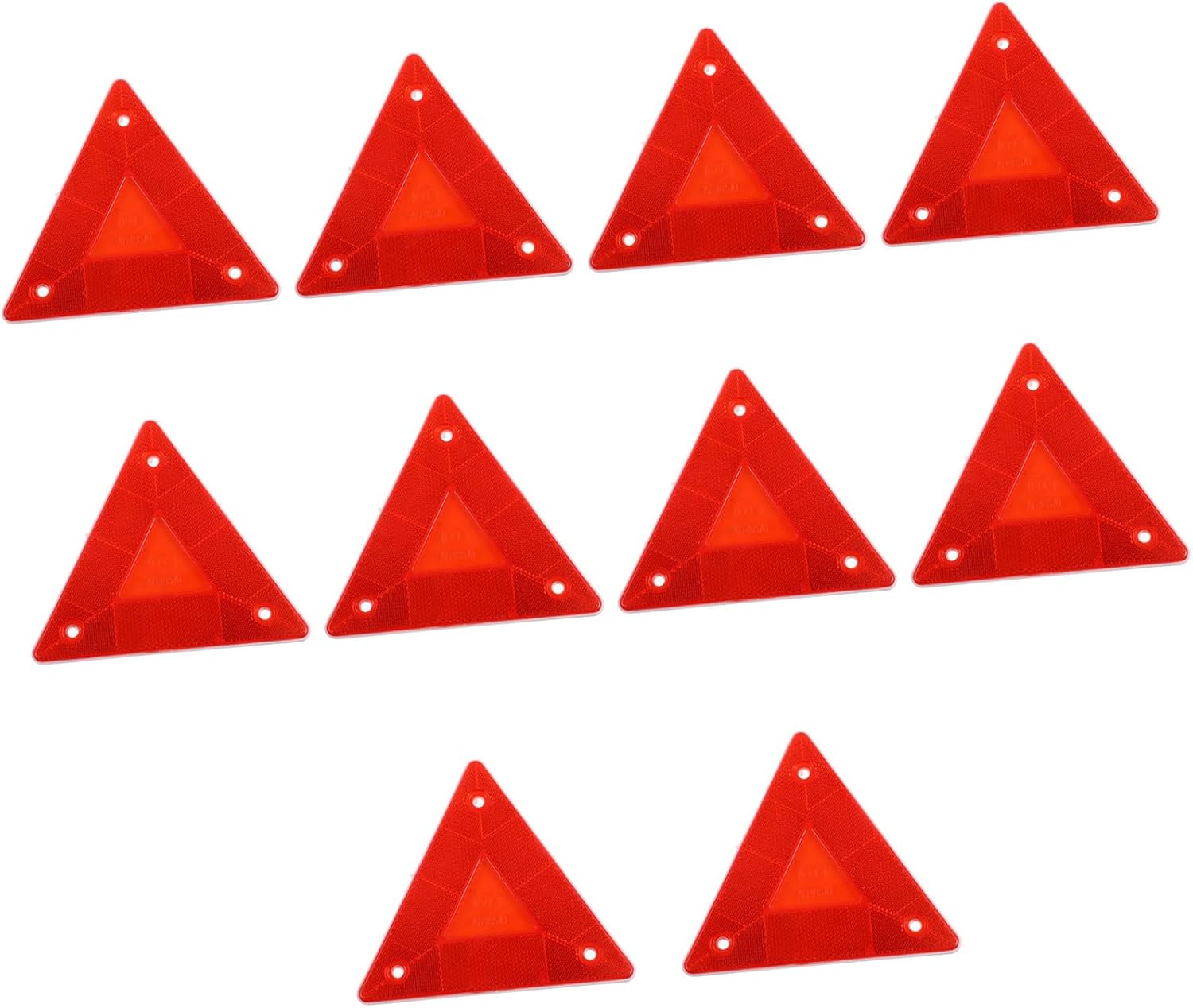 Reflectores Triangulares de Seguridad para Vehículos 10 pcs