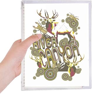 Caderno colorido com efeito artístico de rena animal e insetos, diário de folhas soltas recarregável, papelaria