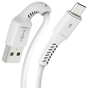 كابل USB صغير قصير ، كابل شحن سريع PEAKLIFT 30 سم 5Pack 0.3 متر شاحن USB صغير كابل Android متوافق مع Samsung Galaxy S7 S6 S5 ، Nexus ، LG ، PS4 ، HTC ، Motorola, كيندل وأكثر (أبيض)