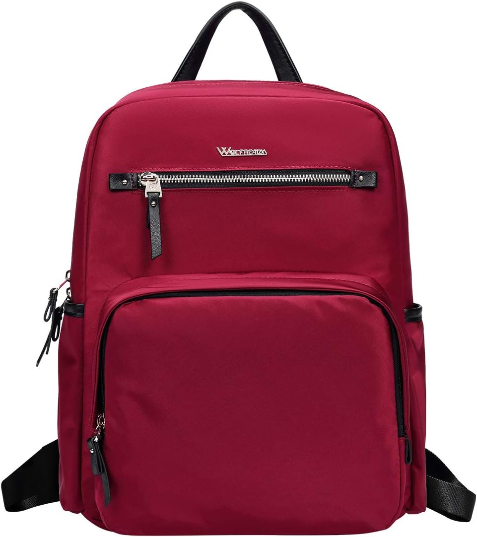 Amazon Crazy 🔥 Deals Wolfrealm Laptop Backpack Purse for Women Fashion Business Travel Shoulder Bag,Black fit 14.1 inches