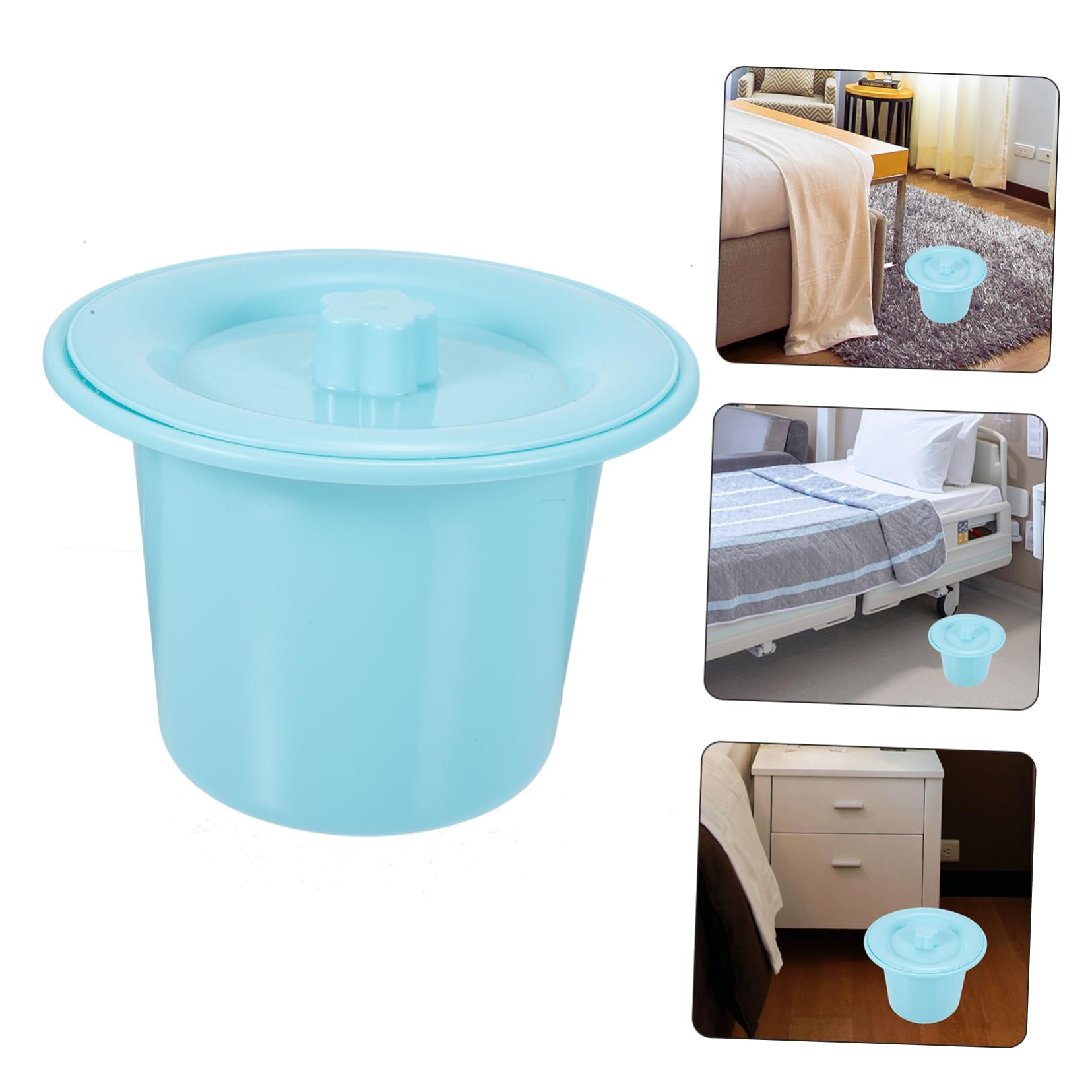 COLLBATH 2 Pezzi Per Uso Domestico Vasino Da Viaggio Per Bambini Coperchio Per Orinatoio Notturno Portatile Per Disabili Facile Da Pulire Vaso Per Orinatoio in Plastica