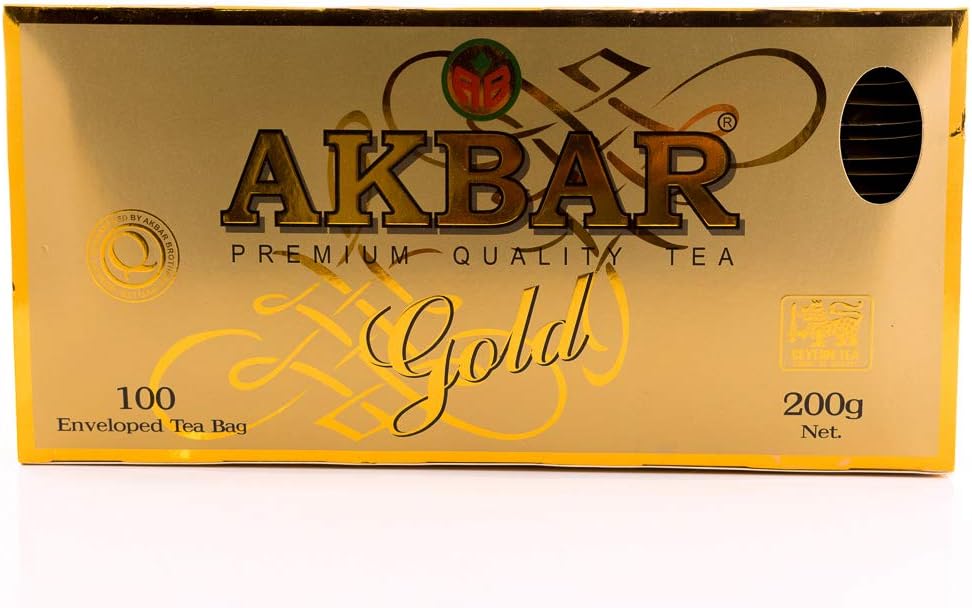 Akbar Gold Tea 100 String and Tag Tea Bags
