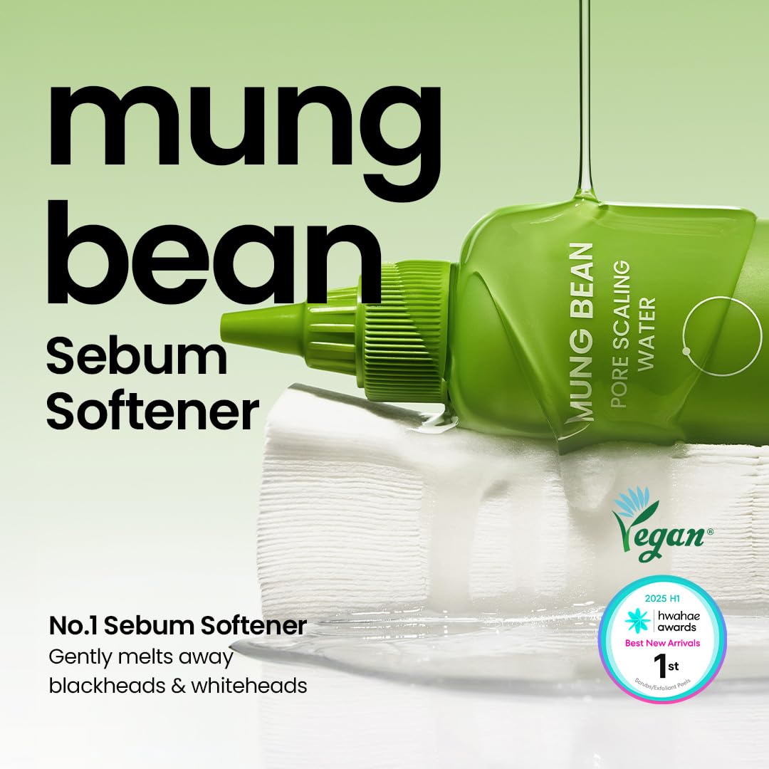 beplain Mung Bean Sebum Softener Set | Blackhead & Whitehead Remover with AHA & PHA | Includes Sebum Removal Tool & Cotton Pads | Pore Care for Smooth Skin | Korean Skincare | 5.07 fl.oz