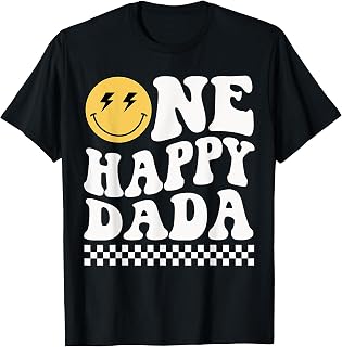 One Happy Dude Dada 1st Birthday Family Matching T-Shirt