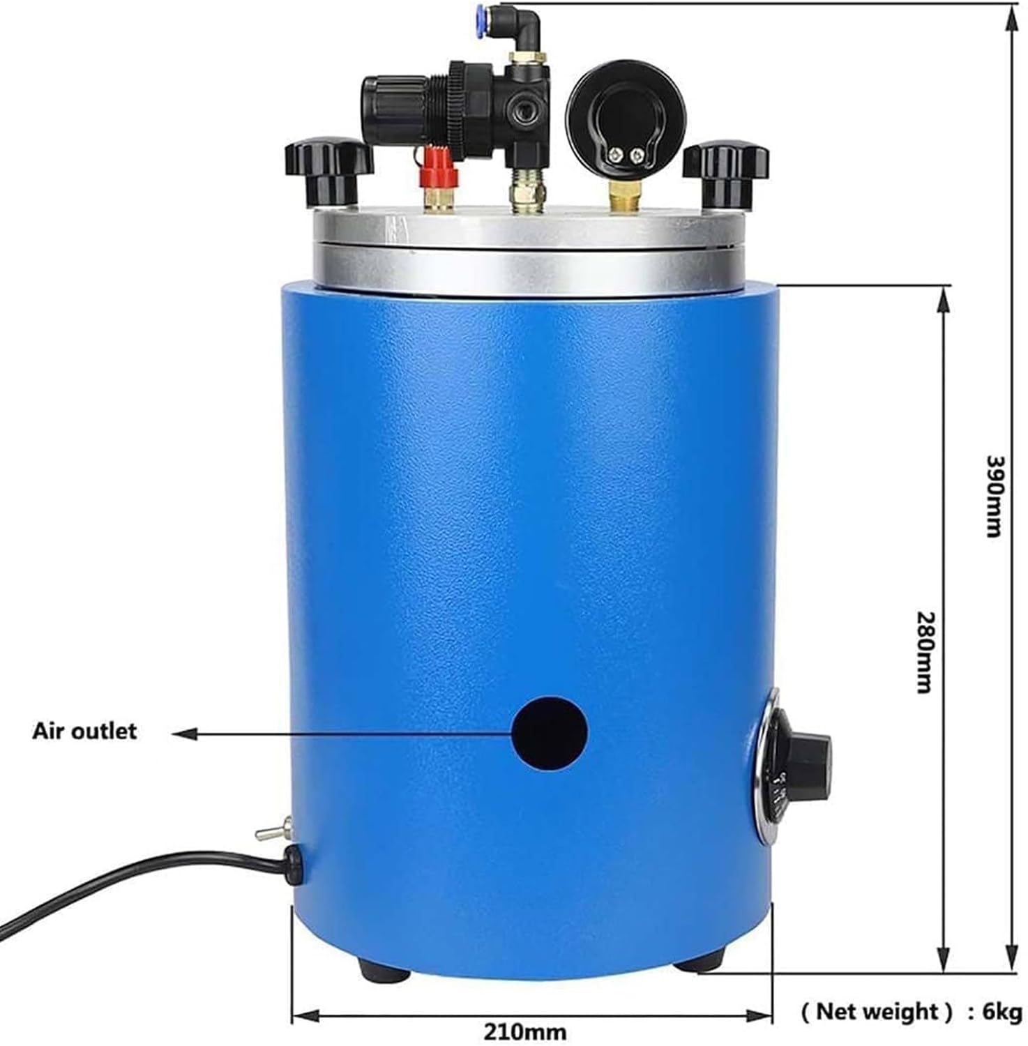Wax Injector, Pump Injection Wax Machine, with Pressure Gauge, Adjustable Temperature 0-100℃, for Jewelry Wax Injection, Handicraft Making Wax Mold