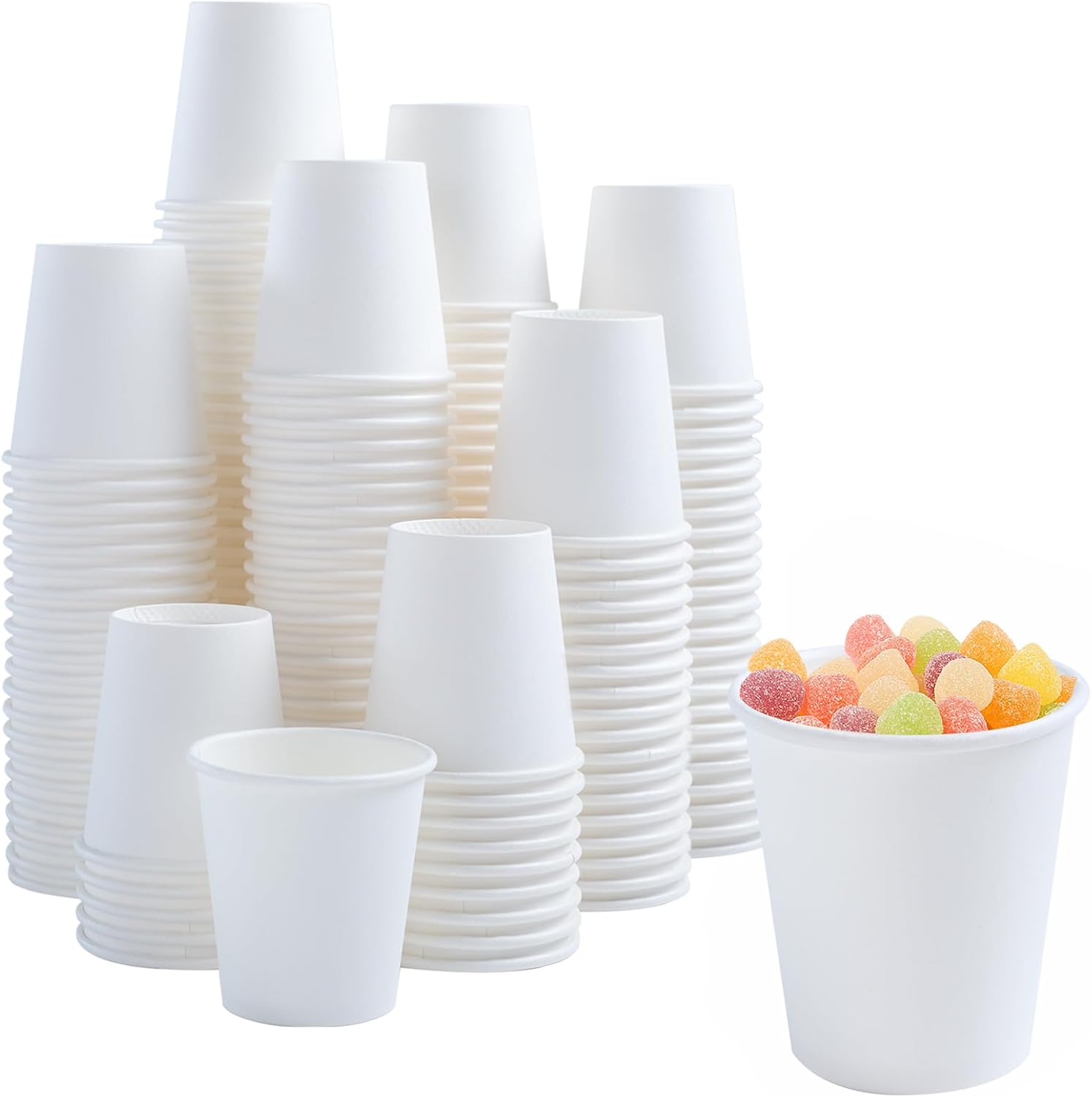 Lamosi 100 Pack 5 oz Paper Cups, Disposable Small Bathroom Cups 5oz