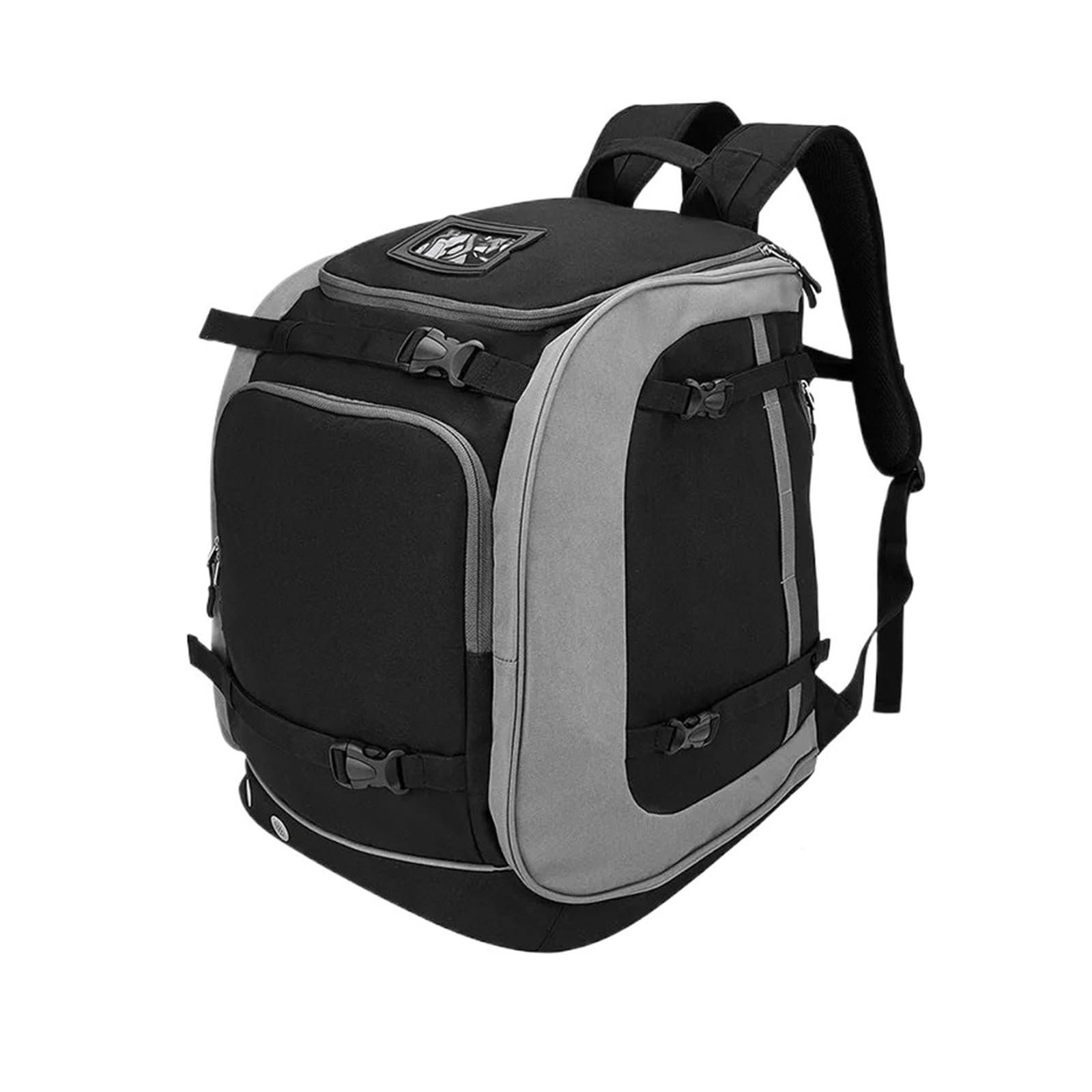 Zaino da sci da 65 litri, grande capacità, regolabile, impermeabile, in tessuto, per casco, abbigliamento, uomo e donna