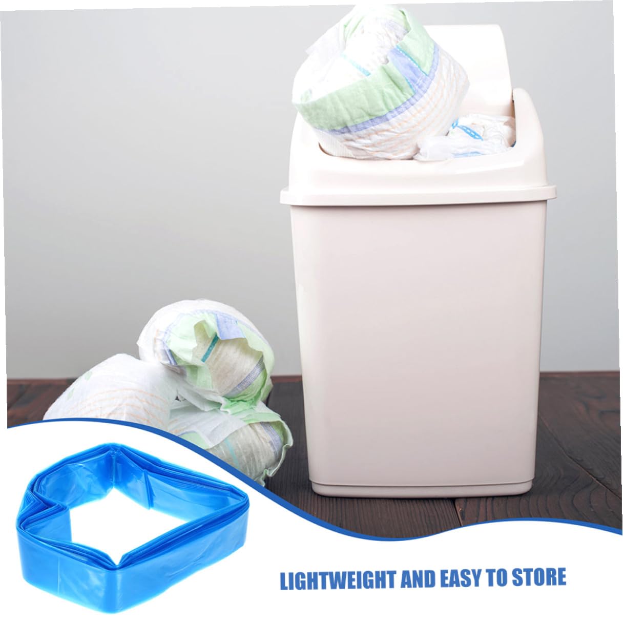 3 Rolls Diaper Pail Trash Bags Disposable Leak-Proof Newborn Diaper Refills Compatible with Nursery Essentials