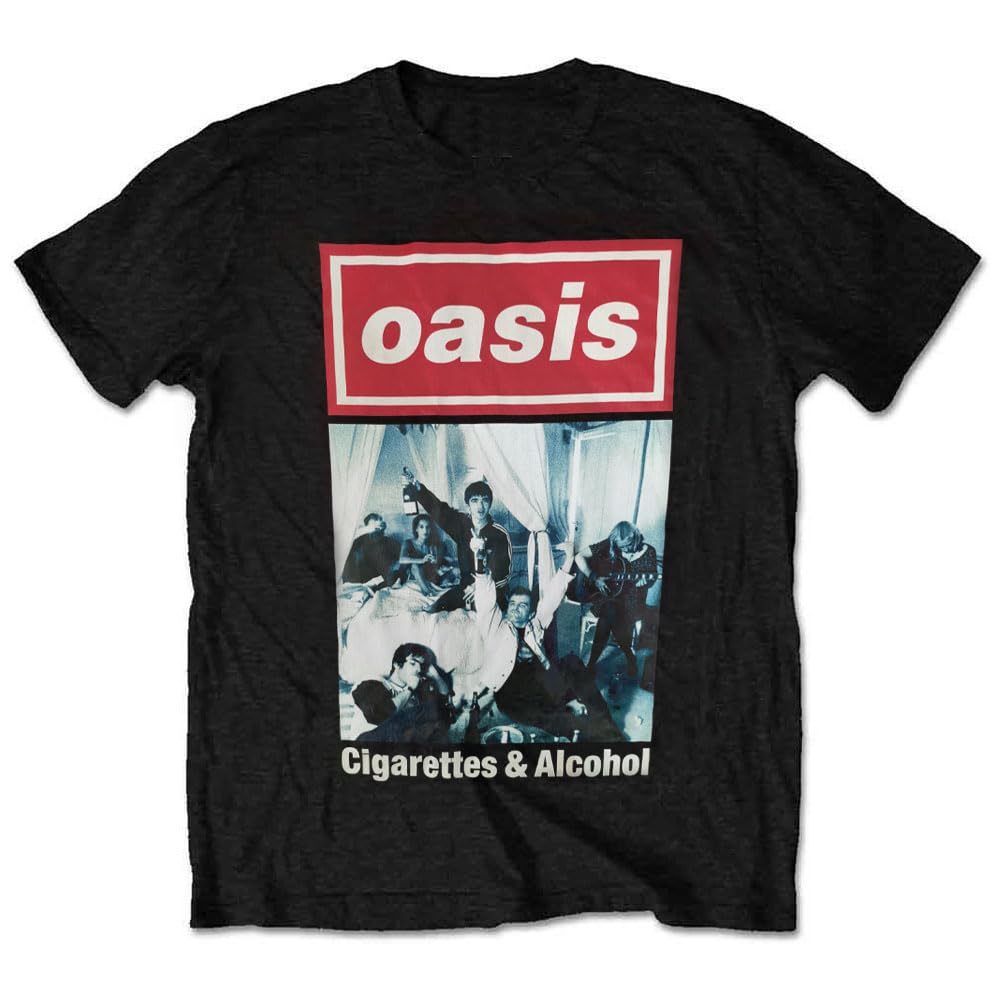 Rock Off Oasis Cigarettes & Alcohol T-Shirt 2XL Black