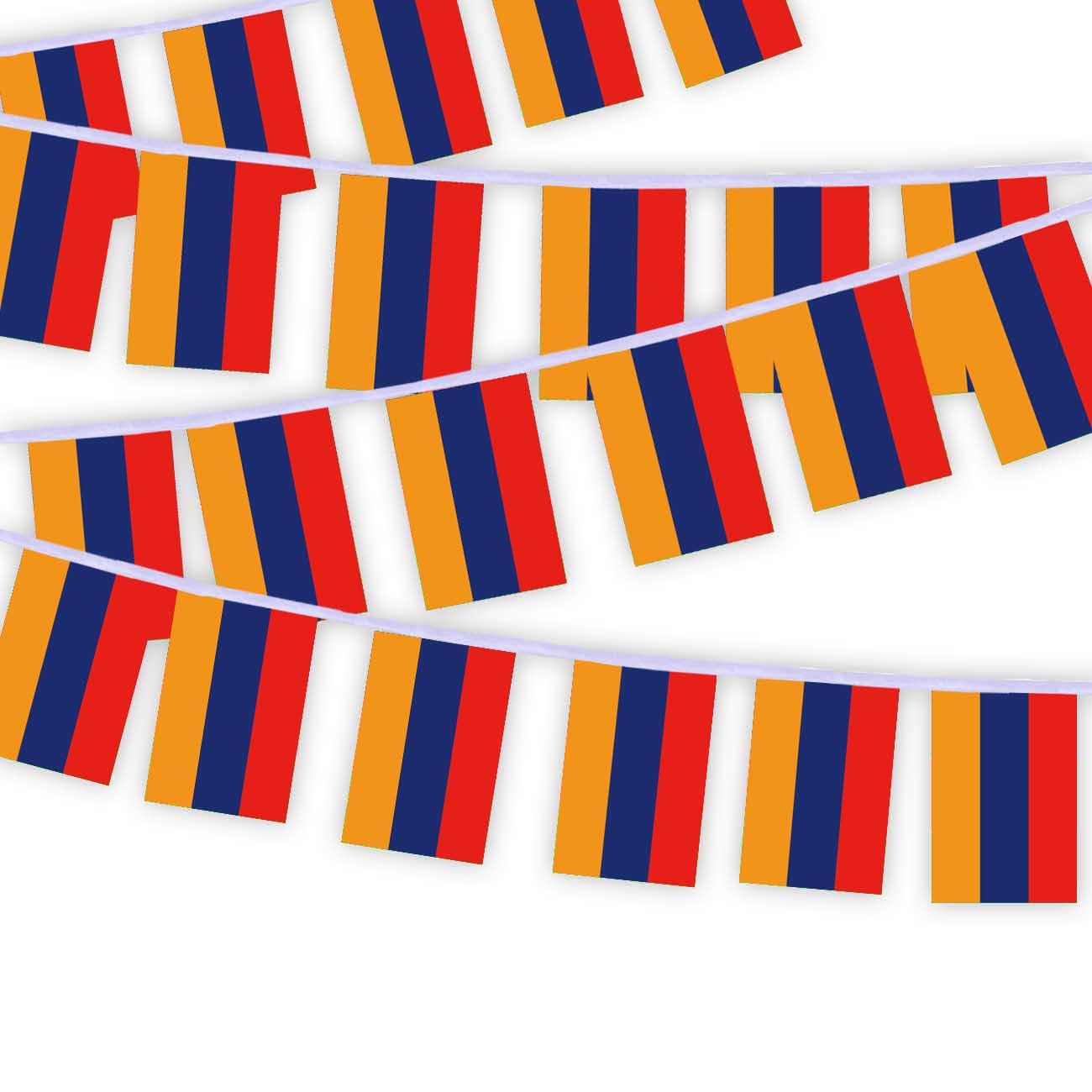 30 PCS Armenia Flag String,32 FT Armenian Decor Bunting,Decoration Banner for Outdoor Indoor Patio Yard Decor — image 1