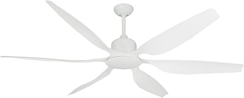 TroposAir Titan II Pure White Ventilador de techo industrial de 66 pulgadas con aspas ABS contorneadas y control remoto TroposAir Titan II Pure White Ventilador de techo industrial de 66 pulgadas con aspas ABS contorneadas y control remoto