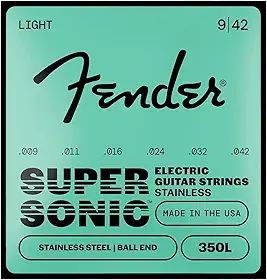 Cordas de Violão 350's Fender em Aço Inoxidável - Calibres 350L .009-.042